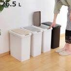 ゴミ箱 ふた付き スリムプッシュ 26.5L ( ごみ箱 26.5リットル プッシュふた ワンタッチ オープン 分別 スリム 角型 キッチン )