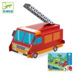 Yahoo! Yahoo!ショッピング(ヤフー ショッピング)■在庫限り・入荷なし■ ペーパークラフト ペーパートイ トラック 車 子供 知育玩具 ジェコ DJECO （ 紙 模型 キット 車 トラック ブックレット付き ）