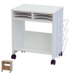 （法人限定） デスクワゴン ノルム 傾斜棚付き ワゴン キャスター付き （ サイドワゴン デスク サイドキャビネット サイドラック ）