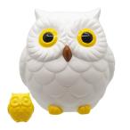Yahoo! Yahoo!ショッピング(ヤフー ショッピング)貯金箱 フクロウバンク 白 （ 貯金 置物 インテリア ）