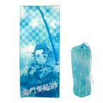 （限定特価）ヨガタオル 鬼滅の刃 竈門炭治郎 63×150cm ポーチ付き （ ヨガ タオル ヨガマットタオル マット用 吸水 速乾 軽量 持ち運び ）