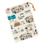 コップ袋 巾着袋 PEANUTS スヌーピー レトロ 歯ブラシホルダー付き
