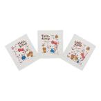 おしぼり タオル ３枚入り ハローキティ おやつタイム 子供 （ キティ おしぼりセット 幼稚園 保育園 お弁当 手拭き お手拭き おしぼりタオル ）