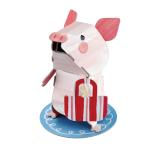 Yahoo! Yahoo!ショッピング(ヤフー ショッピング)工作キット ダンボール製 hacomo kids mini ぶた （ ダンボール 段ボール 動物 ブタ おもちゃ ペーパークラフト 工作 子ども キッズ 組み立て ）