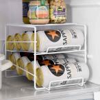 缶ストッカー 上にも置ける 500ml用 最大8缶収納 日本製 （ 燕三条 キッチン収納 収納棚 収納ラック 缶ディスペンサー 缶ホルダー 缶収納 冷蔵庫 ）