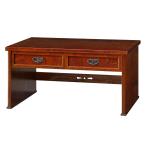 文机 引出し付 けやき調 秋草 幅75cm 