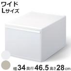 収納ケース ワイド L 幅34×奥行46.5×高さ28 ( MOS 収納ボックス プラスチック 引き出し 収納 ケース ボックス 日本製 クローゼット )