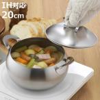 スープ＆カレーポット 20cm IH対応 ステンレス製 日本製 （ ガス火対応 オール熱源対応 食洗機対応 両手なべ ステンレス鍋 蓋付き ）