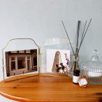 フォトフレーム ビアノ 真鍮アンドグラスフォトフレーム ハガキ （ 写真立て おしゃれ 真鍮 インテリア ガラス アンティーク 卓上 フォトスタンド ）