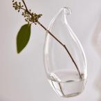 花瓶 airy drop エアリードロップ 直径6×13cm フラワーベース L ( 花びん 花器 ベース ガラスベース ガラス 吊り下げ 卓上 2way )