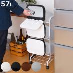 ゴミ箱 3段 Nスムース スタンドダストボックス ( ごみ箱 19L×3 ふた付き ダストボックス 分別ごみ箱 キャスター付き 縦型 )