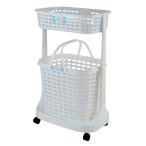 ショッピングランドリーバスケット ランドリーバスケット ベルフィ 2段 （ ランドリーワゴン ランドリー バスケット キャスター付き 日本製 ）