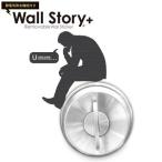 ■在庫限り・入荷なし■ ウォールステッカー　壁紙シール　考えるおじさん　Wall Story＋　静電気除去機能付き （ インテリアシール ドアノブ ）