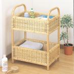 ランドリーラック　2段　ラタン製　幅50cm