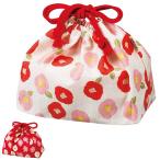 Yahoo! Yahoo!ショッピング(ヤフー ショッピング)■在庫限り・入荷なし■お弁当袋　HAKOYA　布貼らんち　花椿　巾着袋 （ 和柄 和モダン 弁当包み ）