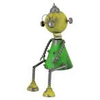 オーナメント ロボット 黄 （ 置物 オブジェ ガーデンオーナメント ）
