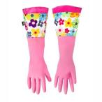 ■在庫限り・入荷なし■vigar（ビガール）　ウォーターカラー ゴム手袋　グローブ　ロング PRINTS （ キッチン手袋 台所用手袋 花柄 ）