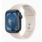 Apple Watch Series 9  – 41mm Midnightミッドナイトアルミニウムケース + Starlight スターライトスポーツバンド – M/Lの買取情報