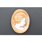 ◆GIlo◆三層シェルカメオ　ルース　約16.78ｇ【83.9ct】　約45.12×34.24mm　コレクション　CH-225