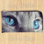 L字ファスナー長財布猫柄まなざしM...