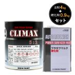 ロックペイント ロックプラサフ クライマックス(ミディアムグレー)硬化剤セット 202-6940 4.9Kg