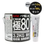 ソーラー ポリエステルパテ 極80 標準型 3.2kg 硬化剤 Y-10 100g セット