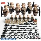 ミニフィグ 世界大戦　砂漠兵 ８体セット 武器 付き レゴ 互換 LEGO ミニフィギュア ブロック おもちゃ キッズ 子ども
