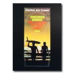  Hawaiian постер серфинг серии N-85 [ United Airlines DISCOVER HAWAII 1974] размер :31×1