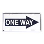 CM plate ONEWAY - длина 15.3× ширина 30.3cm номерная табличка type интерьер табличка алюминиевый american смешанные товары 