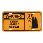 CM plate Warning Keep Hands Clear orange длина 15.3× ширина 30.3cm номерная табличка type Inte 