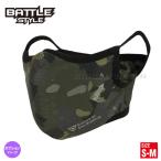 【LAYLAX/BATTLE STYLE】イージーブレスフェイスガード MCBK S-M(頭周59cm以下)/シリコン製インナーパット/ベルクロ/シールド/マスク/184566〈#0108-6039-SM〉