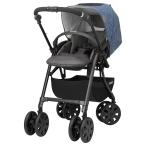 ベビーカー a型 コンパクト 両対面 オート４キャス コンビ Combi ホワイトレーベル X5 クロスゴー 大型幌 花粉 対策 撥水 押しやすい エッグショック UJ ブルー