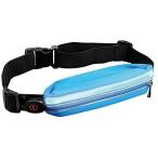  большой .USB заряжающийся LED с подсветкой поясная сумка ( голубой ) мужской женский бег ходьба светится вечер безопасность меры 