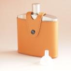 セール！30%off！バッカス ステンレス ウィスキーボトル 170ml 革ケースつき スキットル アウトドア キャンプ