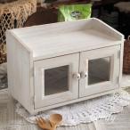 ショッピングキッチン雑貨 キッチン雑貨 スパイスラック キャビネット 1段　ホワイト シェルフ アンティーク調　キッチン