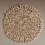 アンティークレース風 カントリー雑貨　クロッシェ　レース　ドイリー　スターダスト　S　ベージュ