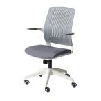 クレコ オフィスチェア グレー ワークチェア パソコンチェア 椅子 イス 学習椅子 回転式 昇降機能 ロッキング機能 キャスター付き 肘付き リモートワーク