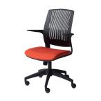 クレコ オフィスチェア オレンジ ワークチェア パソコンチェア 椅子 イス 学習椅子 回転式 昇降機能 ロッキング機能 キャスター付き 肘付き リモートワーク
