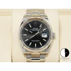 ロレックス デイトジャスト36 Ref.126234 ステンレススチール/ホワイトゴールド ブラック文字盤 オイスターブレスレット