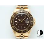 ロレックス GMTマスター Ref.1675/8 イエローゴールド ブラウン文字盤 オイスターブレスレット