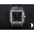 カルティエ サントス デュモン LM Ref.WSSA0046 SS ブラック文字盤