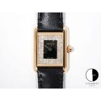 カルティエ タンク ルイ カルティエ SM Ref.WGTA0269 イエローゴールド ブラック×パヴェダイヤ文字盤