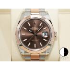 ロレックス デイトジャスト41 Ref.126301 ステンレススチール/エバーローズゴールド チョコレート文字盤 オイスターブレスレット
