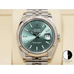 ロレックス デイトジャスト41 Ref.126334 SS/WG ミントグリーン文字盤 ジュビリーブレスレット