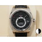 ロレックス スカイドゥエラー Ref.326139 ホワイトゴールド ブラック文字盤 革ベルト