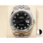 ロレックス デイトジャスト41 Ref.126334G ステンレススチール/ホワイトゴールド ブラックx10Pダイヤ文字盤 ジュビリーブレスレット