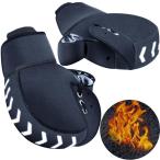 バイク用ハンドルカバー 防水 防寒 ハンドルウォーマー バイク バイク用 耐熱 撥水 温かい 保温 簡単取付 スクーター ミニバイク オートバイ 原付など汎用