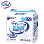 紙おむつ 白十字 PUサルバ 安心Wフィット高吸収テープ Mサイズ　