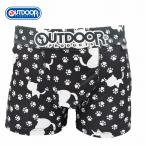 ショッピングOUTDOOR メンズ　ボクサーパンツ　足跡　ブラック　下着　前閉じ OUTDOOR