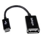 StarTech.com USB кабель /A - Micro-B/12cm/OTG изменение / женский * мужской / черный стандарт наличие =^